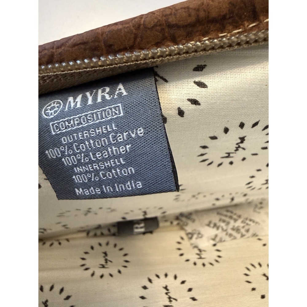 NWT Myra Bag Cowhide Leather Zippered Pistol Case Soft Handgun Storage Pouch - Picture 8 of 12